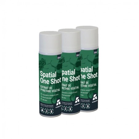 3 x Aérosol Spatial Pyrèthre One Shot 250 ml
