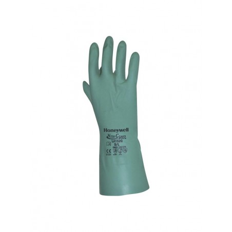GANTS NITRILE VERT FLOQUE (TAILLE 9)